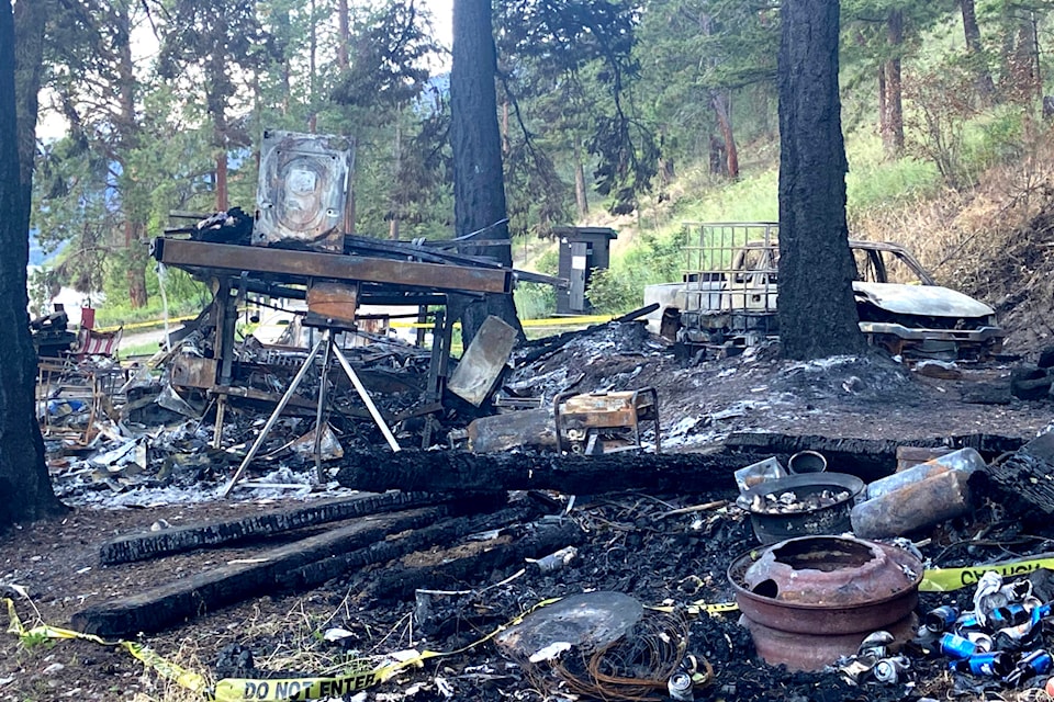 Hosts at Evely Campground lost everything in an early morning fire July 6. (Jennifer Smith - Morning Star)