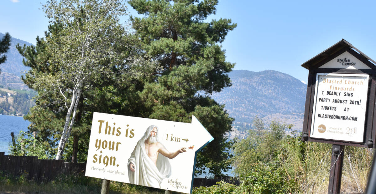 Blasted Church Winery in Okanagan Falls is hosting a 7 Deadly Sins Party Saturday, Aug. 20 to celebrate 20 years. (Monique Tamminga Western News)