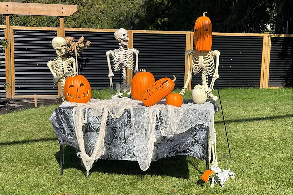 Naramata skeleton house on Robinson St. is hosting a Halloween warm up Oct. 30 to raise funds for Naramata Elementary. (Blaine Gerlach Facebook)