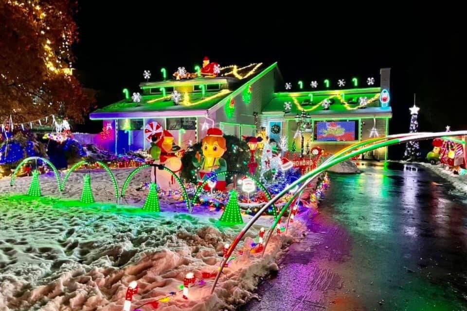 This isn’t just a Christmas light display this is a full on show timed to music at 103 Devon Dr, Okanagan Falls. Worth the drive.