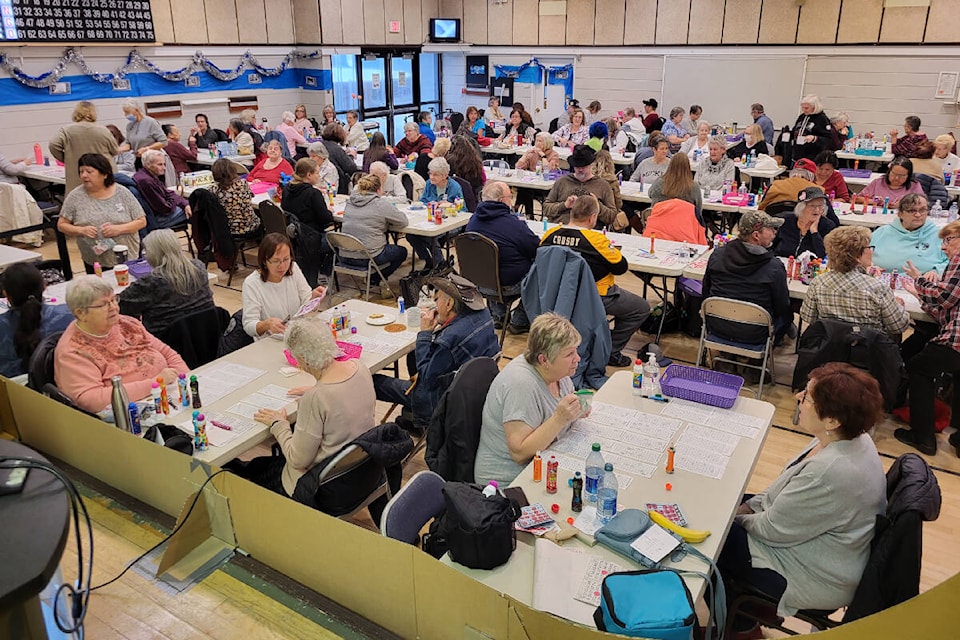 A near-capacity crowd was on hand at Vernon’s Haliina Activity Centre for the first session of the Vernon Winter Carnival Bingo Marathon Tuesday, Feb. 7. (Roger Knox - Morning Star)