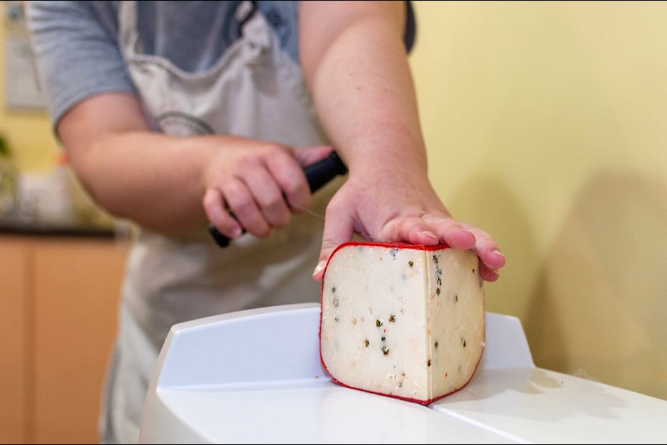 Goat gouda with spicy peppercorns and sweet red peppers from The Farm House Natural Cheeses. (Photo submitted)