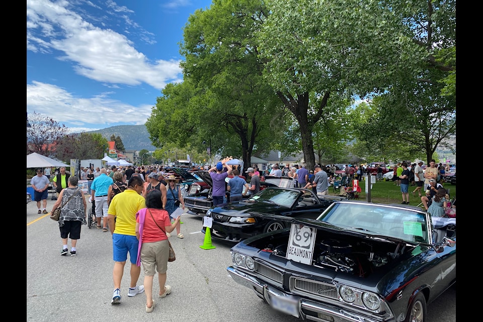 Lakeshore Drive in Penticton during the 22nd annual Peach City Beach Cruise on Saturday, June 22, 2024.