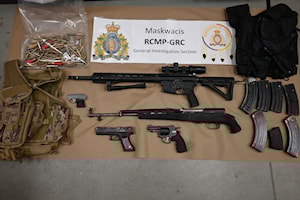 Illegal firearms seized from Louis Bull First Nations home