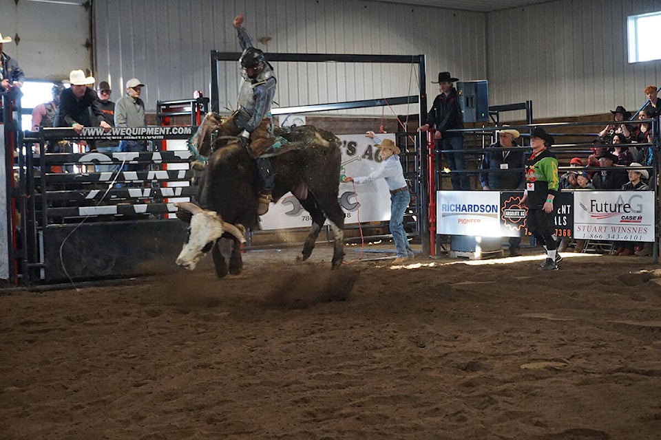 April 23, 2022 Professional Bullriding was back in Westrose after two years for Lakedell Ag Society’s Bullridin’ and Bootscootin’ event. (Shaela Dansereau/ Pipestone Flyer)