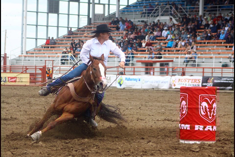 Taylor-Jane Gardner from Ponoka had a time of 17.97. (Emily Jaycox/Ponoka News)