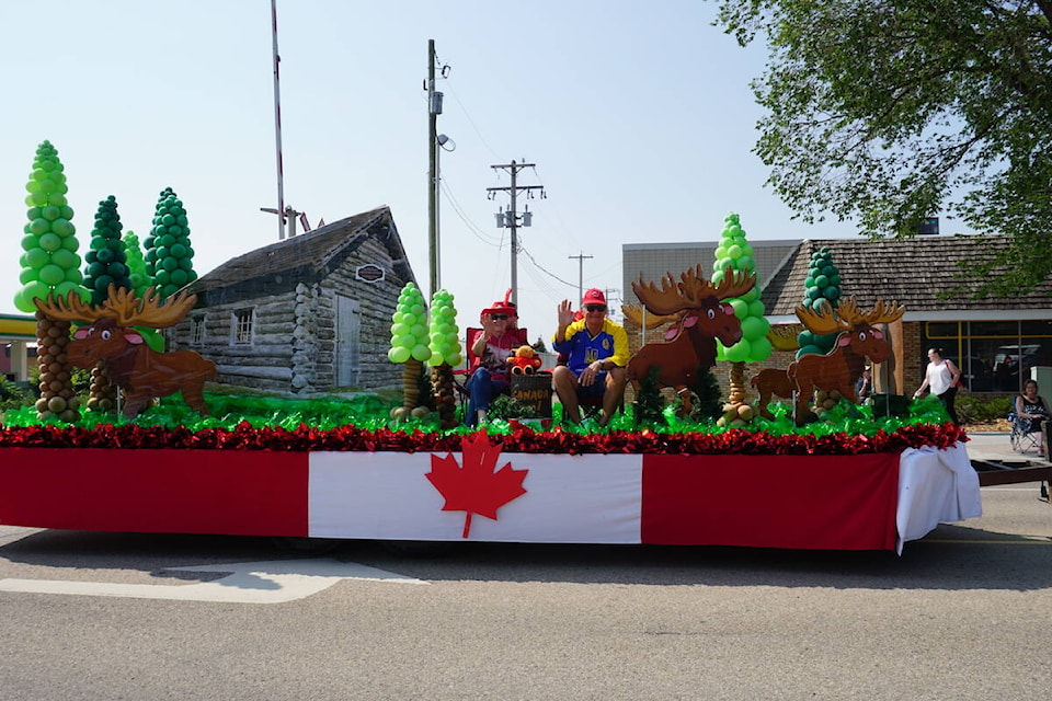 Float in Wetaskiwin’s Canada Day Parade (Shaela Dansereau/ Pipestone Flyer)