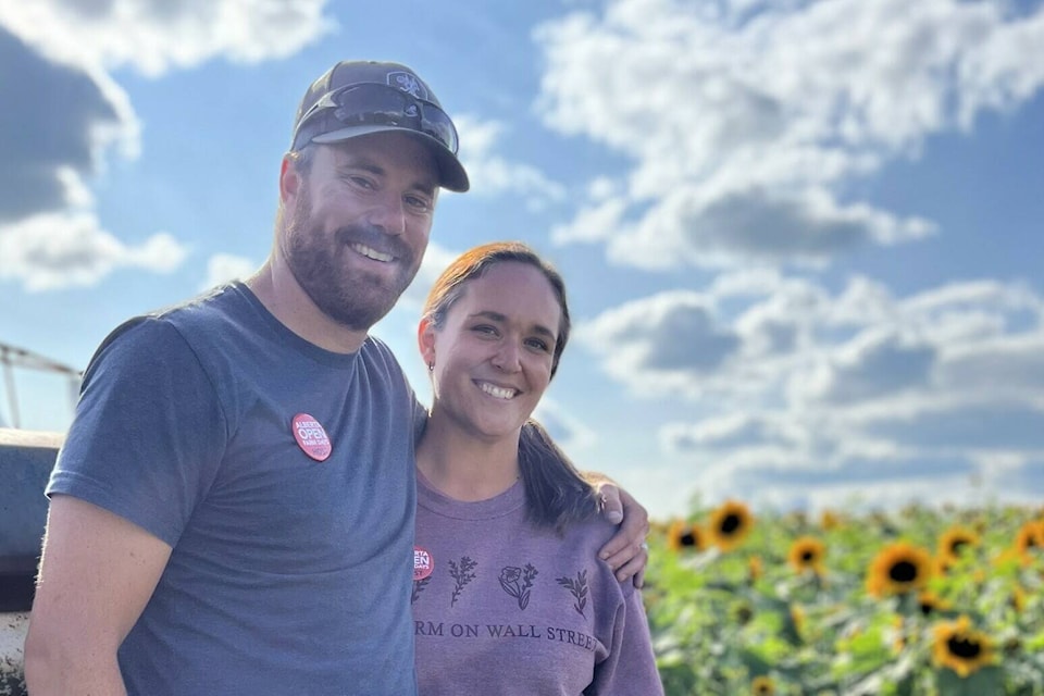 Ryan and Brittany Crook are the owners of Little Farm on Wall Street, which offers fresh local flowers and hand-poured mason jar soy candles. (Photos submitted by Brittany Krook)