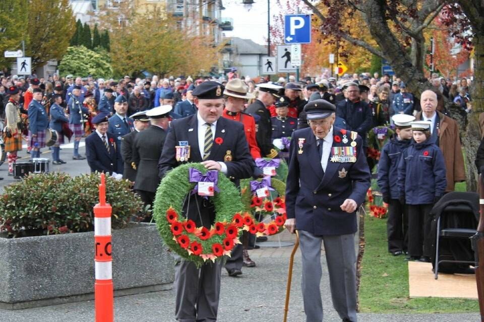 On Nov. 11, Remembrance Day ceremonies will be held across the country. This picture is from a 2022 Remembrance Day ceremony in Sidney, B.C. (Black Press file photo)