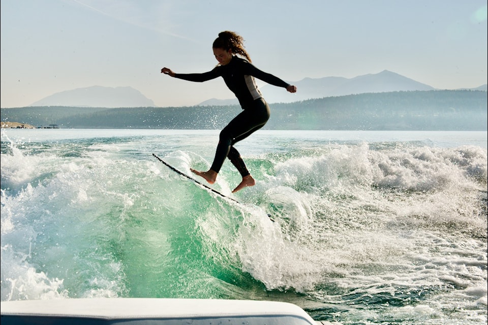 Ponoka's Bailey Rush took the top spot in Pro Women’s Skim and Pro Women’s Surf at the Wake Canada National Wakesurf Championships held in early September in B.C.
(Photo submitted)