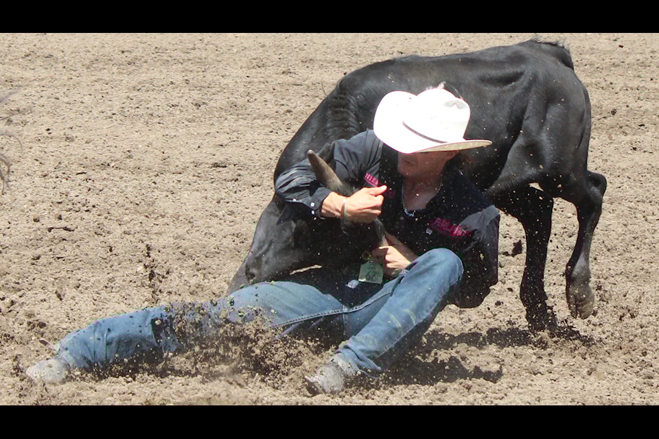 It was a perfect afternoon for all the action at the Ponoka Stampede on Monday. 
July 1 will showcase the Ponoka Stampede Professional Pro Rodeo Finals where the Top 12 cowboys and cowgirls in each event will compete for a TOP 4 spot to advance to the evening showdown event.
(Mark Weber/Ponoka News)
