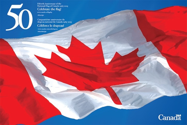 Fiftieth Anniversary of the National Flag of Canada 1965-2015 -