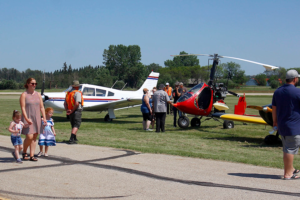 There was a good turnout at the Ponoka Airport on July 10 for the Central Alberta Air Tour. (Emily Jaycox/Ponoka News)