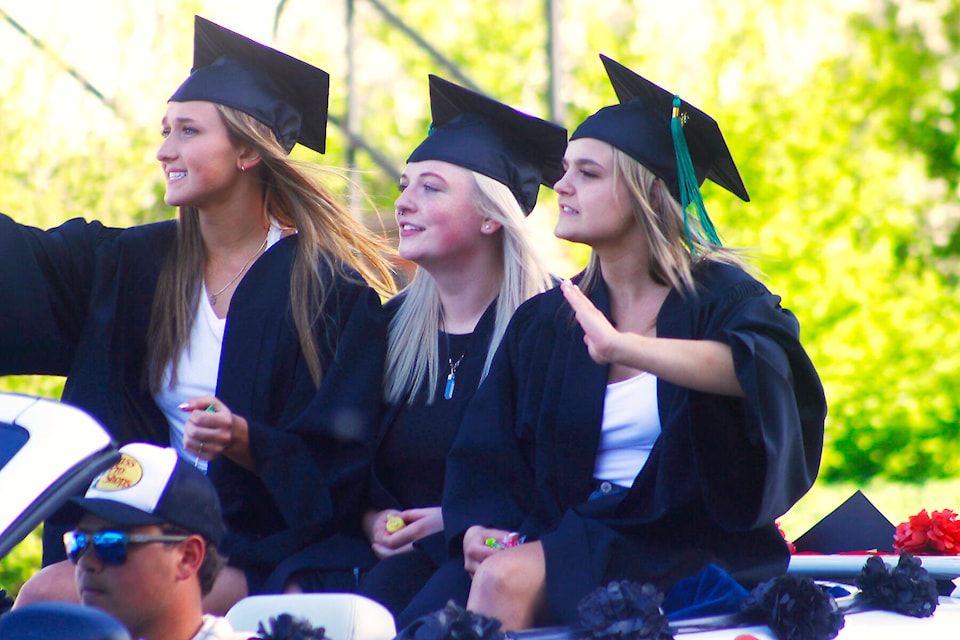 All three local high schools participated in the Graduates of Ponoka Parade on June 2. St. Augustine School held their grad on June 3 and Ponoka Secondary Campus held theirs on June 4. The BRICK Learning Centre will celebrate its graduates on June 29. (Photos by Emily Jaycox/Ponoka News)