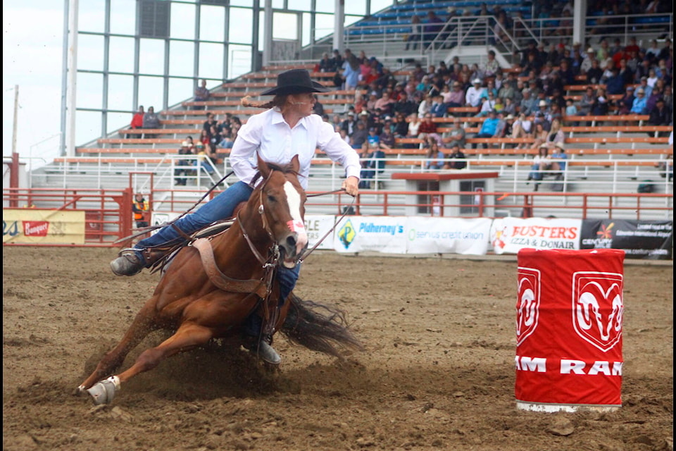 Taylor-Jane Gardner from Ponoka had a time of 17.97. (Emily Jaycox/Ponoka News)