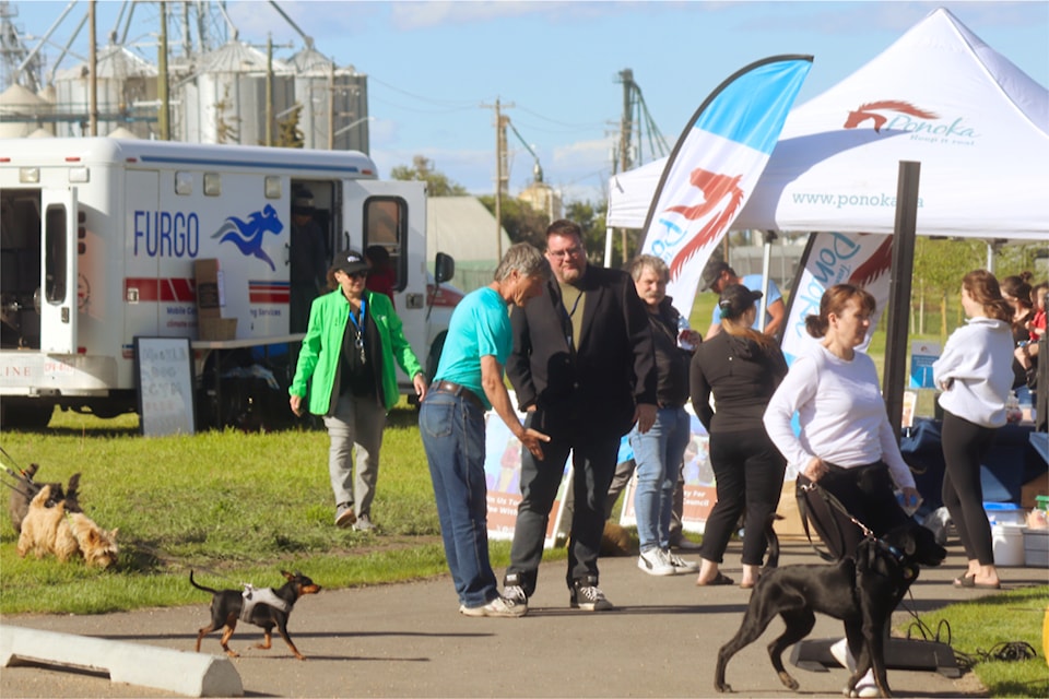 The official grand opening for the new off-leash dog park was held June 5. (Emily Jaycox/Ponoka News)