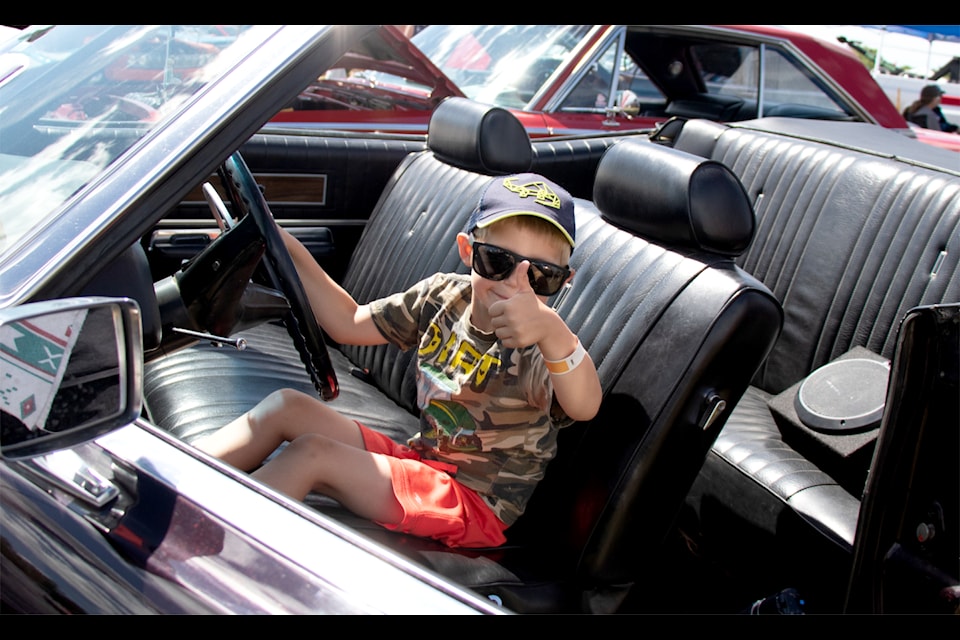 Kalervo Hokkinen is all smiles with the chance to sit in one of the classics.