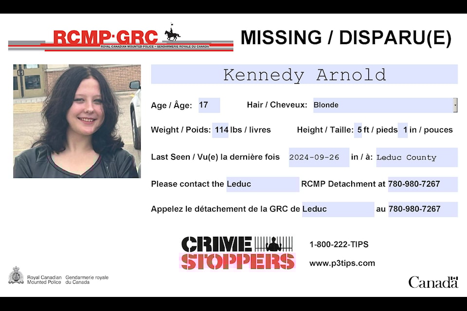 Kennedy Arnold. RCMP photo