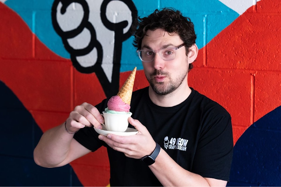 Dan Edler is the owner of ice cream shop 49 Below in Oak Bay.