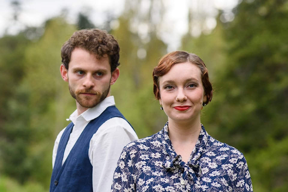  Ciarán Volke as Bertram, and Hannah Ockenden as Helen in All's Well That Ends Well, directed by Jemma Alix Levy.