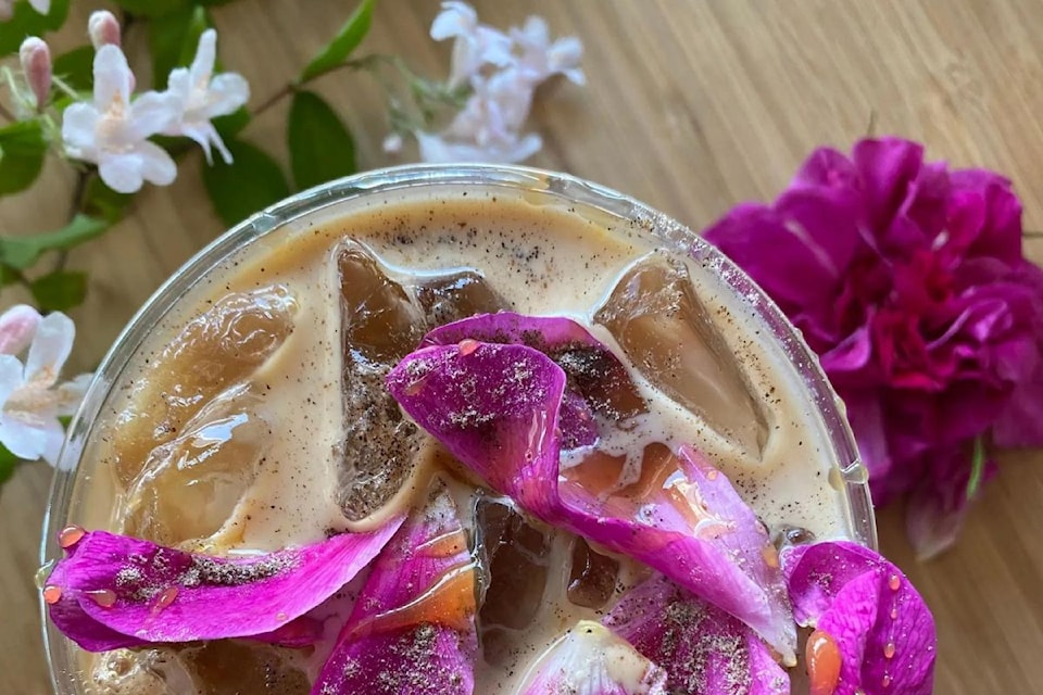 A caffeinated beverage from the cafe at Artisan's Garden in Sooke.
