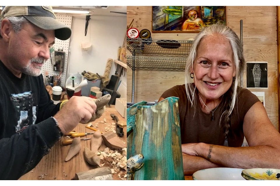 Doug Philips (left) and Sue Starkey in their studios