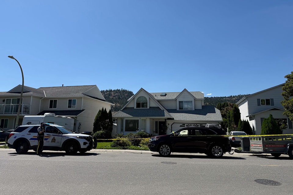 Police have tapped off a vehicle and trailer as well as a home on Drysdale Boulevard and Zinnia Road.