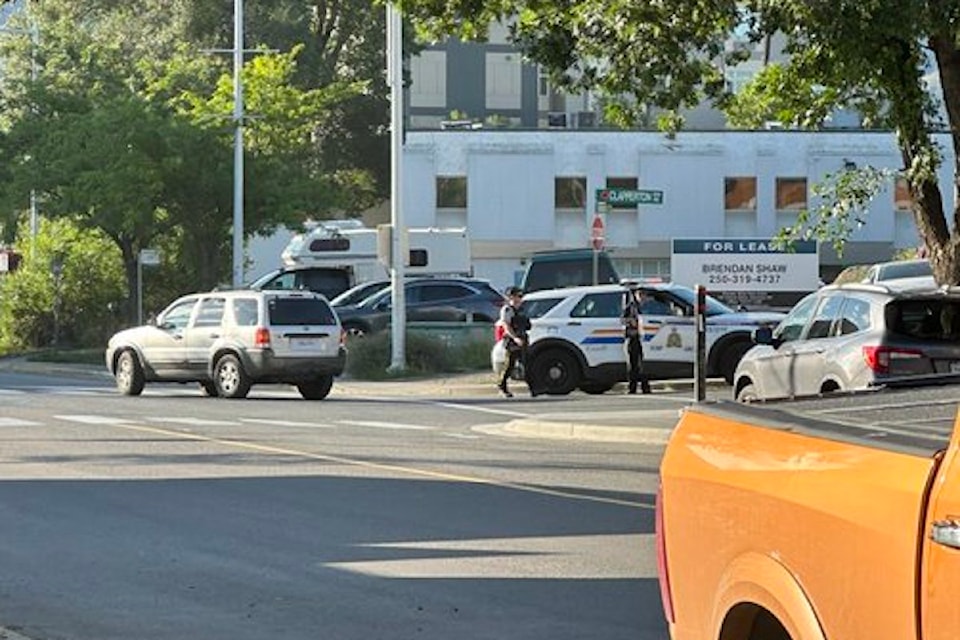 RCMP on scene in Kamloops, July 3. 