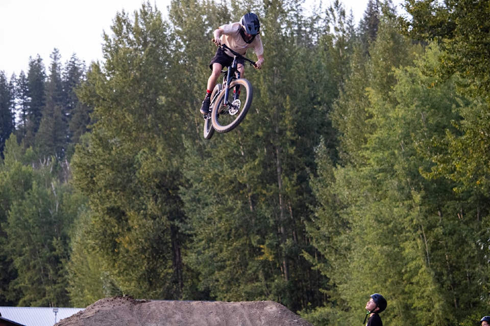The "Jump Jam" at the Mountain Bike Festival saw people reach heights and perform tricks.