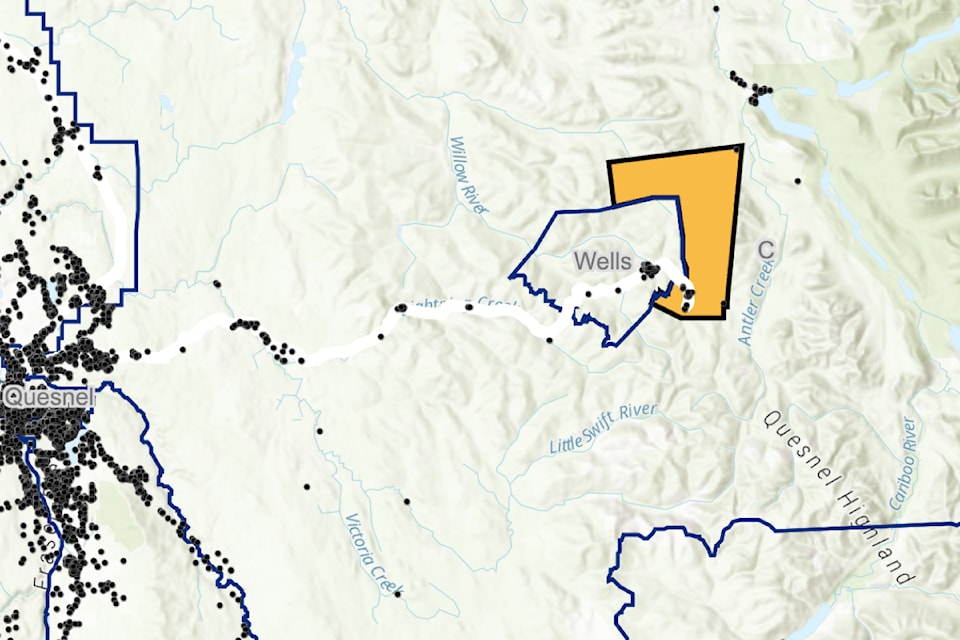 The Cariboo Regional District Emergency Operations Centre issued an evacuation alert for the Barkerville - Cornish Mountain Fire Area Wednesday night, July 10.
