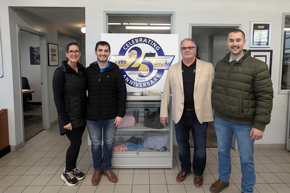 From left: Nicole, Christopher, Shane and Colton Thon work at the dealership.