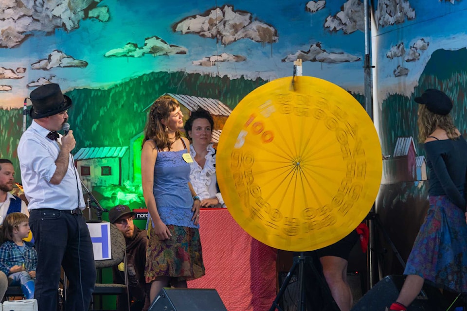 The Funk is Tight, a Price is Right show, had participants compete to earn prizes at the ArtsWells festival.