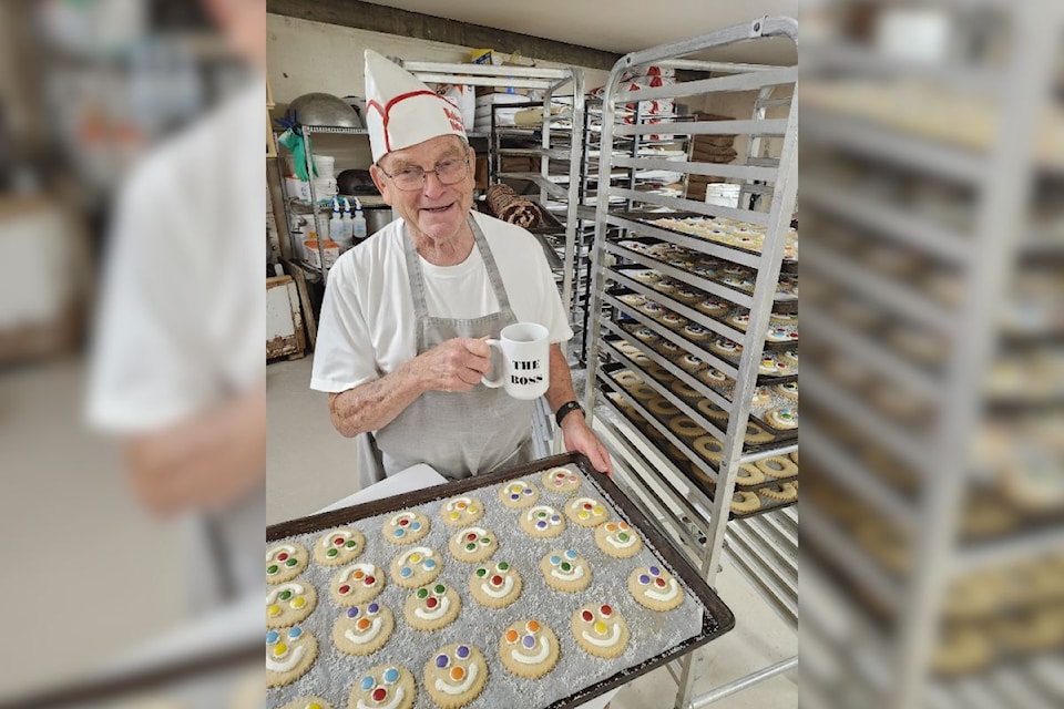 Horst Teetzen, baker at the Quesnel Bakery is set to celebrated his 82nd birthday and the bakery's 49th anniversary on Friday, Aug. 1.