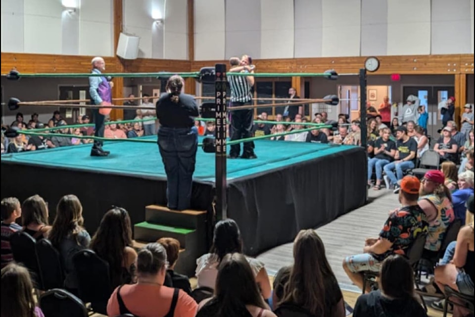 Primetime Wresting's event at the Quesnel Seniors Centre on Saturday, July 12 raised $3,157.36 for local resident Danielle (Danni) Caron, who is battling multiple illnesses.