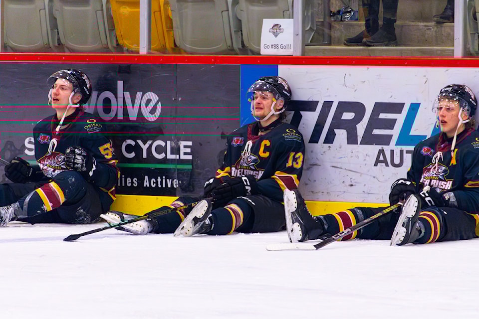 After the final game of the playoffs players took a moment on the ice to process their defeat.