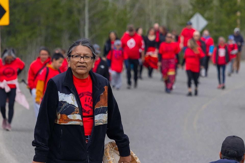 Dozens of people, including those from Nazko First Nations and guests joined the walk.