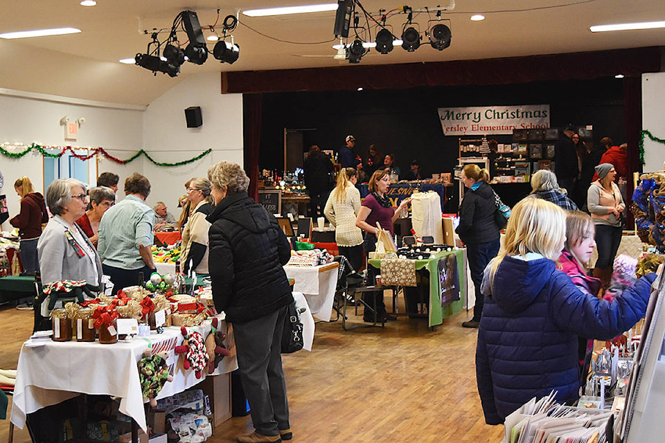 Some delicious treats and beautiful handicrafts were on display at the Kersley Christmas Bazaar Nov. 24 at the Kersley Community Hall. Heather Norman photos