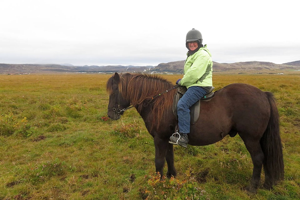 Joan McNaughton rides an Icelandic horse. Submitted photo
