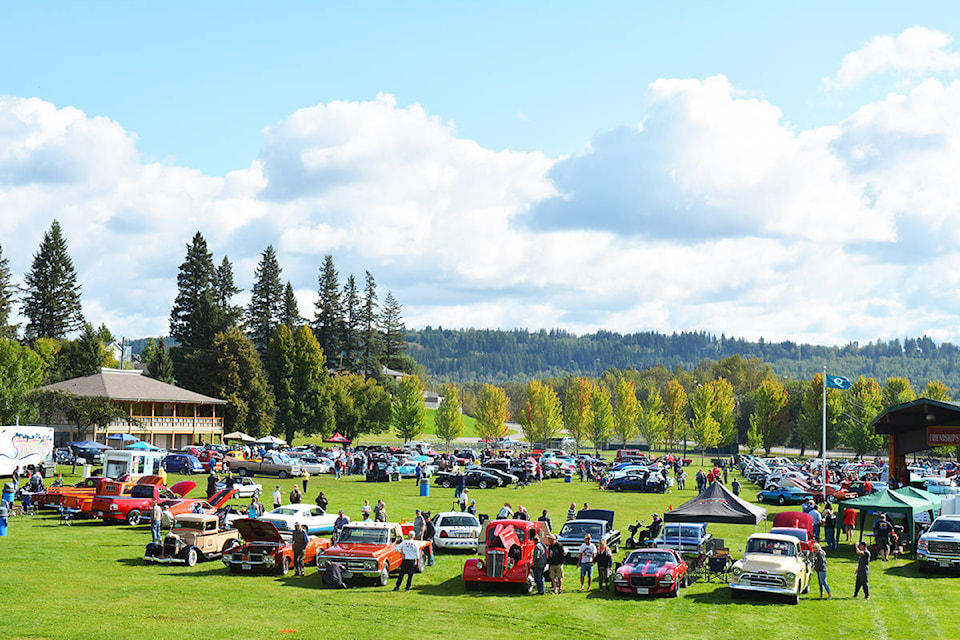 LeBourdais Park in Quesnel was filled with cars, trucks and motorcycles taking part in the 24th annual Prospectors Steak-Out Show and Shine Sunday, Aug. 25. Lindsay Chung photos