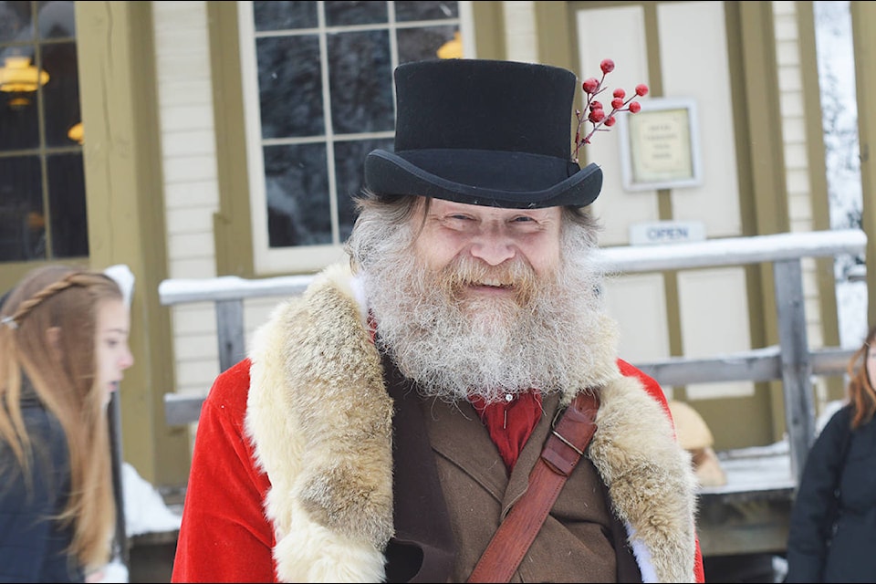 Billy Barker brightened many people’s day as Father Christmas during the Old-Fashioned Victorian Christmas Saturday, Dec. 14 at Barkerville Historic Town and Park. (Lindsay Chung - Quesnel Cariboo Observer)