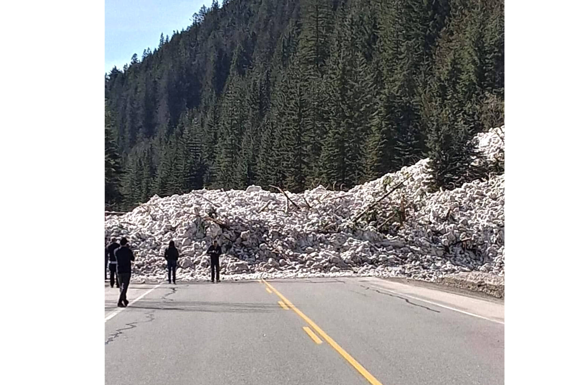 An avalanche has closed Highway 1 between Revelstoke and Golden. (John Lilley/Facebook photo)
