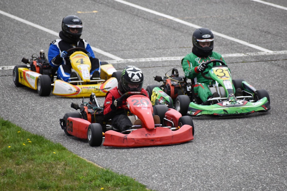 The Cariboo Kart Racing Association hosted a race in Quesnel on Sunday, May 15. (Rebecca Dyok photo — Quesnel Cariboo Observer)