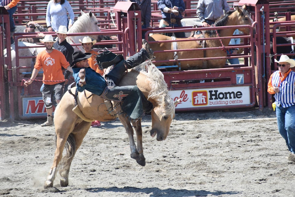 Steve Hohmann of Quesnel was amongst the competitors in this year’s Quesnel Rodeo. (Tracey Roberts photo — Quesnel Observer)