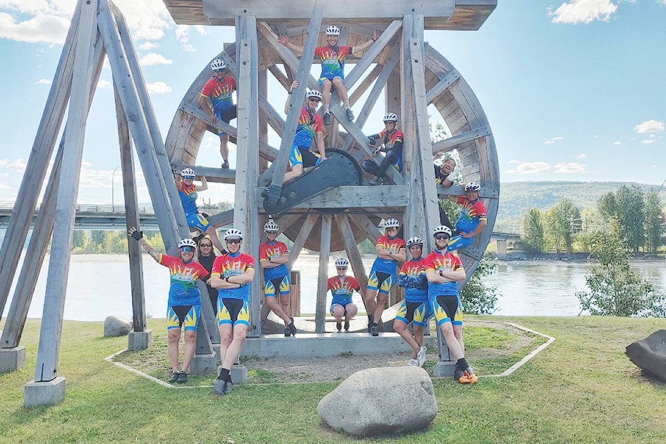 Cops for Cancer Tour de North arrived in Quesnel late Monday (Sept. 19) afternoon. (Rebecca Dyok photo — Quesnel Observer)