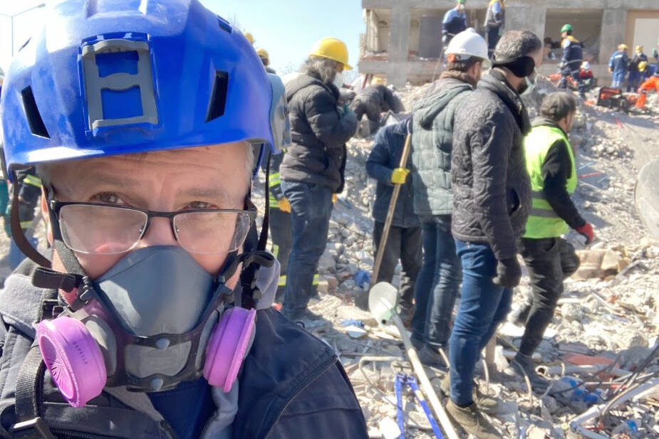 White Rock deputy fire Chief Norm MacLeod travelled to Turkey with Burnaby Urban Search and Rescue, following the devastating 7.8-magnitude earthquake that struck on Feb. 6, 2023. (Contributed photo)