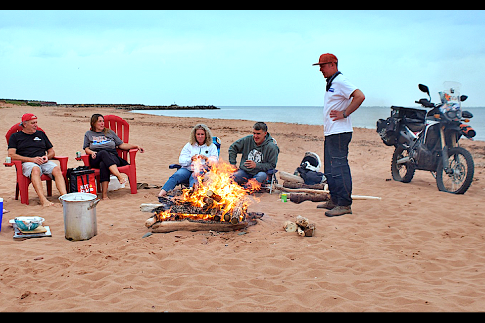 Kix Marshall, a Red Deer native and adventurer, stopped for an oyster feast in Prince Edward Island during his cross-country culinary journey. He plans to turn his experience into a book. (Contributed photo)