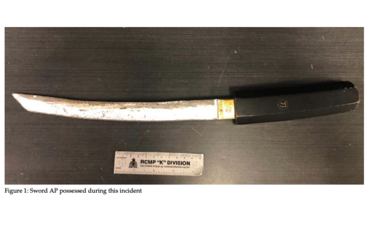 Red Deer RCMP officer justified in shooting swordwielding man