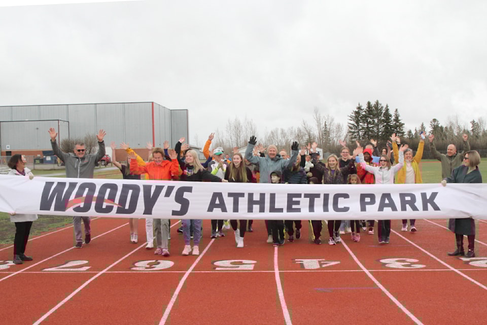 The City of Red Deer celebrated the re-opening of Woody's Athletic Park on Sunday, April 27. (Photo by Sean McIntosh/Advocate staff)