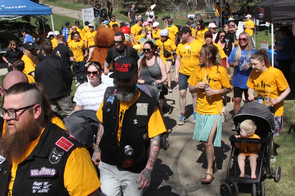 The annual Steps for Life charity walk was held at Bower Ponds in Red Deer on Saturday, May 3. (Photo by Sean McIntosh/Advocate staff)