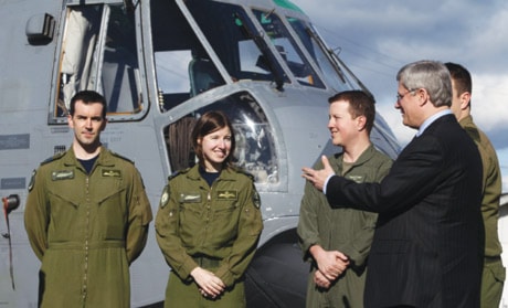 Stephen Harper, Capt. Josh Cleary Capt. Helene Roy, Lt. Jon Harbaugh, Master Cpl. Terrance Chenard